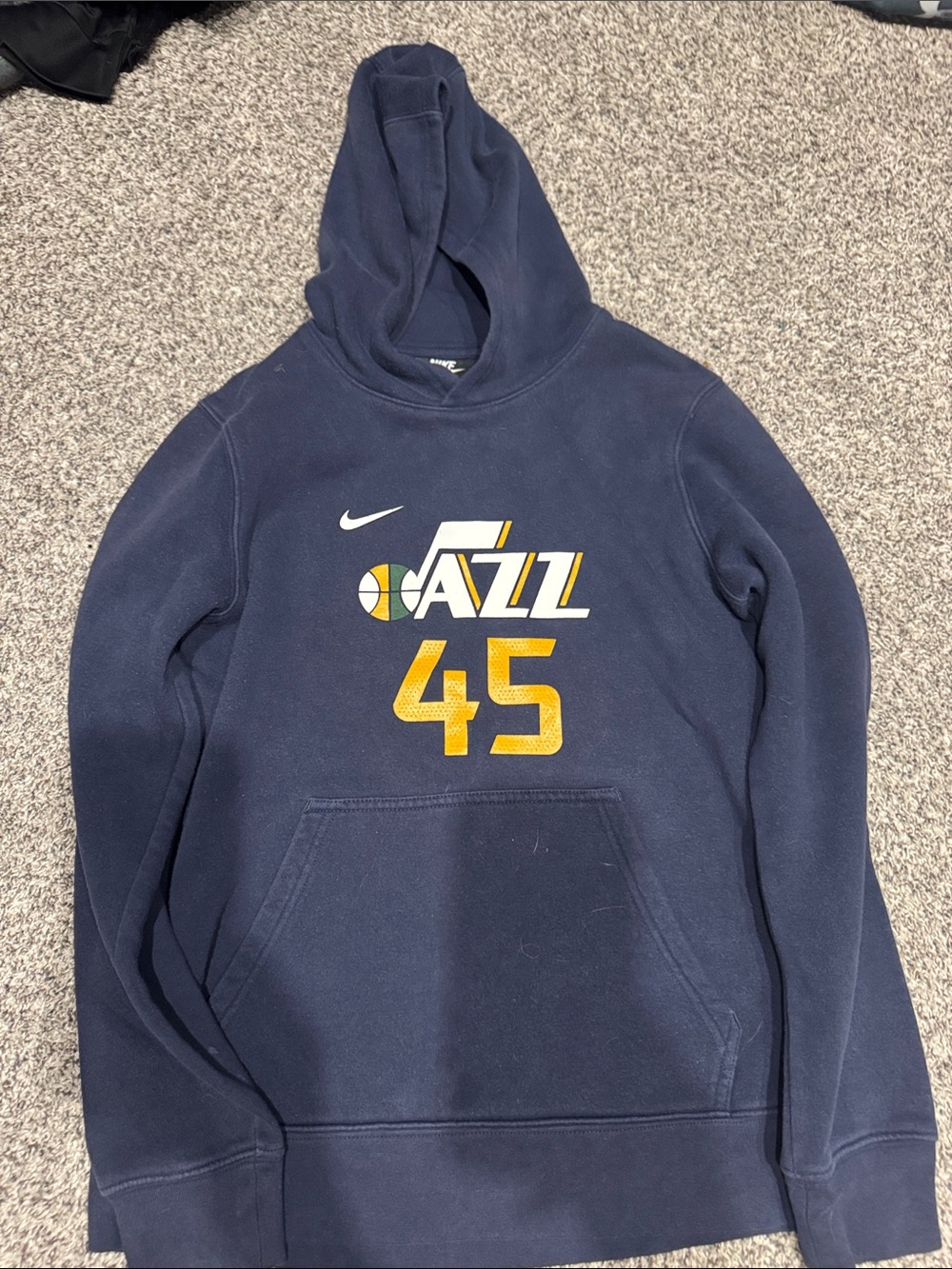 Nike Navy Utah Jazz Hoodie with Yellow 45 Graphic